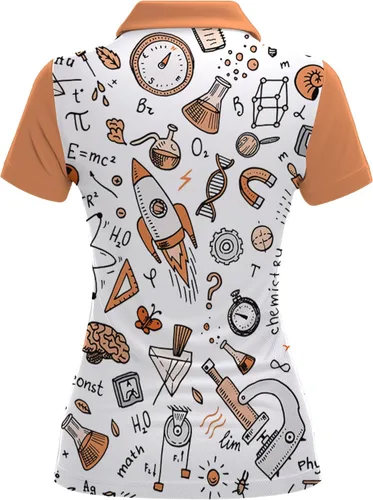 Vista 5 de Futolo Camiseta de golf para mujer, trajes para profesores, camisas para profesores, regalos para profesores, polo con impresión 3D, los mejores