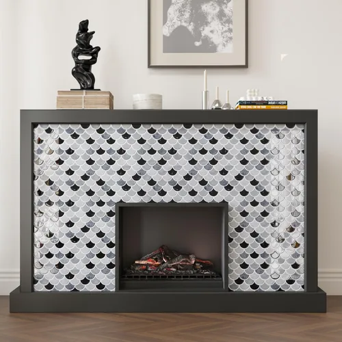 Vista 8 de CRE8TIVE 4 hojas de azulejos adhesivos para salpicaduras de cocina, azulejos adhesivos para salpicaduras en muro de 12 x 12 pulgadas, azulejos