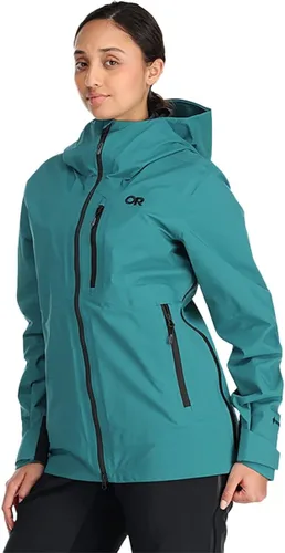 Vista 4 de Outdoor Research Chaqueta Hemispheres II para mujer, chaqueta de esquí transpirable GORE-TEX