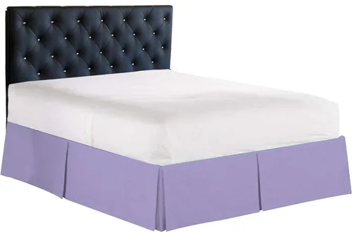 Vista 17 de Falda de cama plisada 100% algodón de 800 hilos, con volantes plisados de lujo, moderna calidad de hotel, fácil ajuste con caída a medida de 18