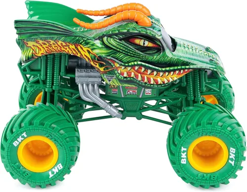 Vista 2 de Monster Jam, Camión Monstruo Dragón Oficial, Vehículo de Colección Fundido a Presión, Escala 1:24, Juguetes para Niños Varones de 3 Años en Adelante