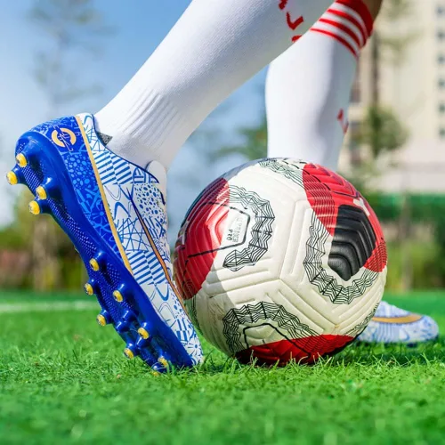Vista 4 de Zapatos deportivos de fútbol para niños y hombres, tenis de fútbol para equipo de fútbol, ligeros, para correr, al aire libre, cómodos