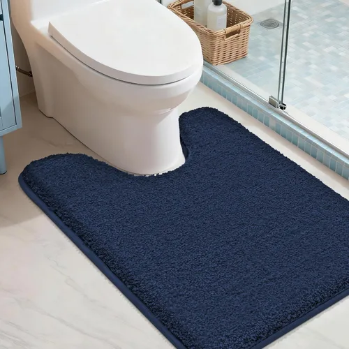 Vista 15 de COSY HOMEER Alfombras extra gruesas para el baño, tapetes de baño antideslizantes, tapete de felpa suave, peludo y 100% micro poliéster, tapete