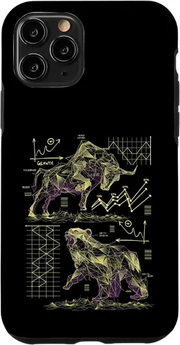 Vista 29 de Shareholder Stock Market Bull vs Bear Stock Trader Case for iPhone 17