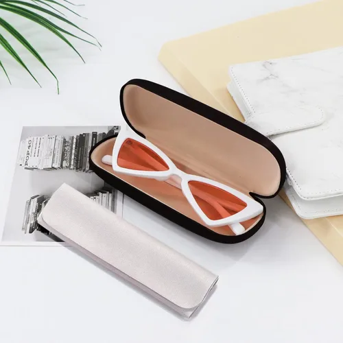 Vista 7 de Marvolia Funda rígida para gafas, funda de piel sintética para gafas de sol y gafas