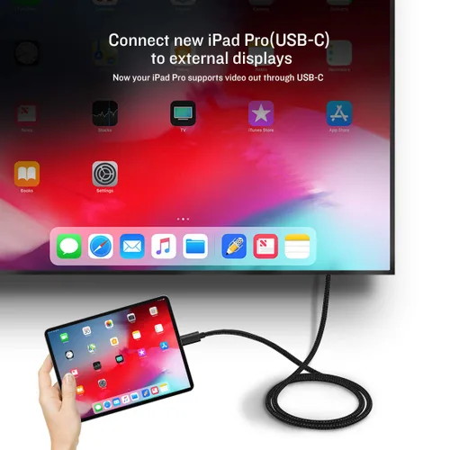 Vista 3 de Cable USB C a HDMI, [4K, alta velocidad], cable USB tipo C a HDMI para oficina en casa, [compatible con Thunderbolt 3/4] para MacBook Pro/Air 2020