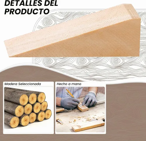 Vista 2 de Treela - Cuñas de madera para botes de silla, 10 unidades, 3.94 x 1.18 x