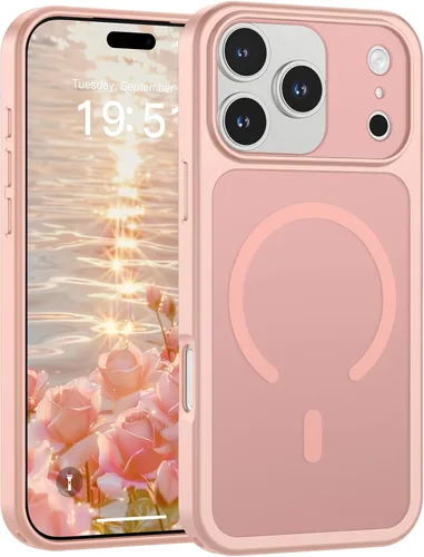 Vista 44 de SUPFINE Funda magnética para iPhone 11 Pro Max (compatible con MagSafe) (protección contra caídas de grado militar), delgada, translúcida mate, a