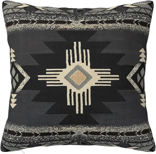 Vista 11 de IVSYCOF Fundas de almohada decorativas estilo sudoeste azteca para nativos americanos, funda de cojín cuadrado para sofá de casa, funda de cojín
