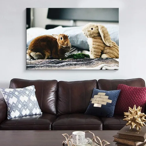 Vista 5 de NWT - Fotografía personalizada sobre lienzo con diseño de mascota y animal