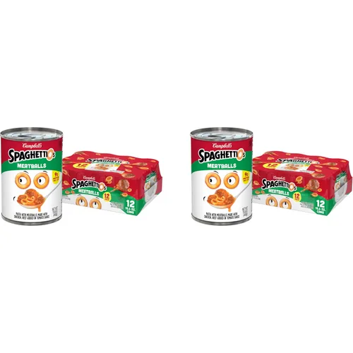 Vista 33 de SpaghettiOs Pasta enlatada con albóndigas A to Z's, lata de 15.6 onzas