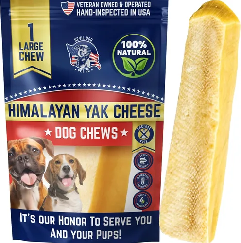 Vista 10 de Devil Dog Pet Co. Himalayan Yak Cheese - Masticables para perros, pequeños, paquete de 4, 100% naturales y saludables, sin lactosa, golosinas