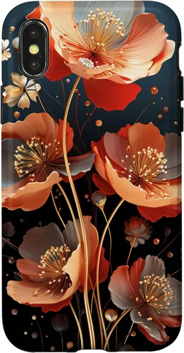 Vista 5 de Red Poppies Flowers In A Field Case for iPhone 16