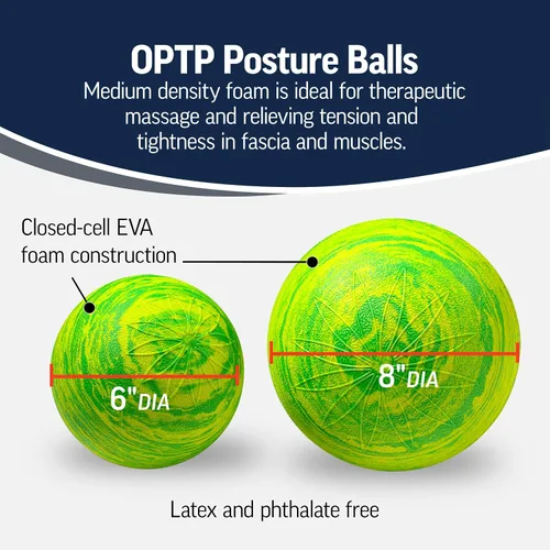 Vista 3 de OPTP Pelota de postura – Pelotas de espuma para masaje, terapia física, ejercicio y fitness, pelota de movilidad para liberar la tensión muscular
