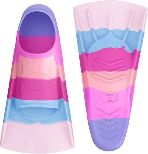 Vista 54 de Gintenco Aletas de Natación, Aletas de Natación para Niños para Natación de Vueltas, Aletas de Tamaño de Viaje con Bolsa de Malla, Aletas