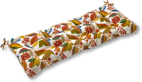 Vista 19 de Greendale Home Fashions Juego de 1 cojín para columpio/banco de 44 pulgadas, diseño Adobe Stripe