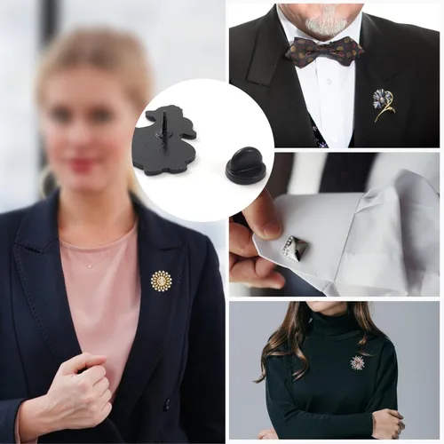 Vista 3 de Lapel Pin Backs, Safety Backs for Brooch Tie Hat Badge Insignia