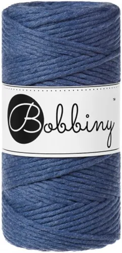 Vista 21 de Bobbiny Cordón regular de macramé de una sola capa de 0.118 pulgadas (azul), 108 yds/330 pies (100% algodón reciclado)