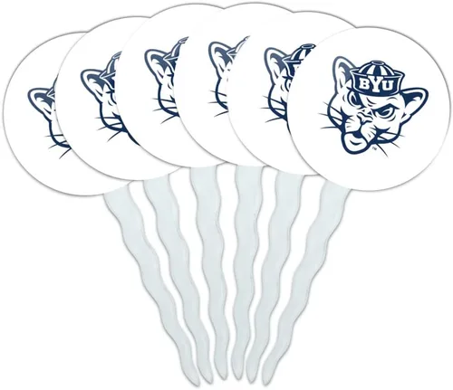 Vista 349 de Abilene Christian - Juego de 6 palillos para cupcakes con logotipo secundario