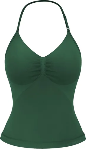 Vista 29 de YEOREO SoftHue Impact Longline Top de Tirantes para Mujer Camiseta sin Mangas Halter para Ejercicio sin Espalda Gimnasio Longline con Correa