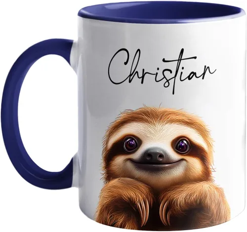 Vista 28 de Tazas de café de alpaca personalizadas elige nombre, regalos para hombres, mujeres, amantes de las alpacas, taza de café personalizada con acento