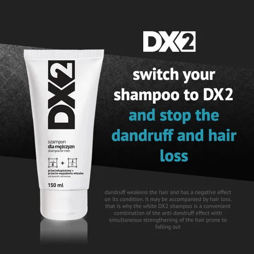 Vista 5 de DX2 - Champú anticaspa + anticaída para hombres - Fórmula de doble acción, elimina la caspa y la pérdida de cabello, uso diario, 5.1 fl oz