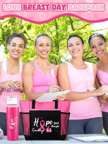 Vista 2 de Paterr Paquete de 2 bolsas y bolsas de quimioterapia para mujeres para el cáncer de mama, accesorios para el cáncer de mama