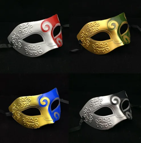 Vista 2 de Máscara unisex retro para mascarada, disfraz de Mardi Gras (paquete de 16)