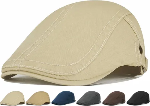 Vista 11 de Initlove Gorra de algodón para hombre, boina de hiedra de algodón para conducir