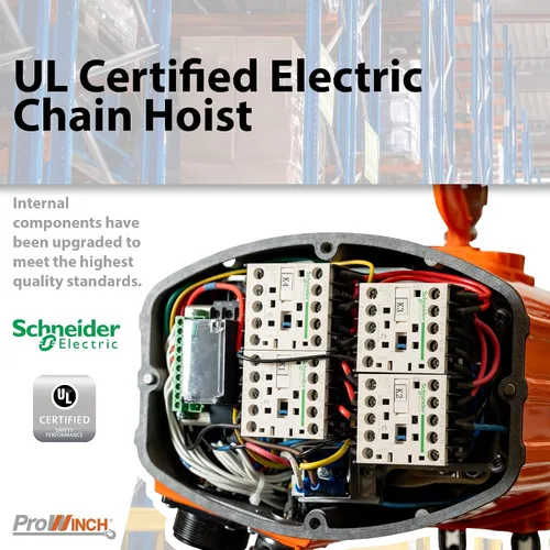 Vista 8 de Prowinch - Polipasto eléctrico portátil - Polipasto de cadena eléctrica de 300 lb con control remoto inalámbrico, altura de elevación de 20 pies