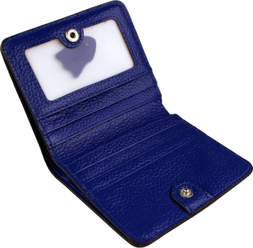Vista 4 de Cartera de cuero genuino para mujer con bloqueo RFID