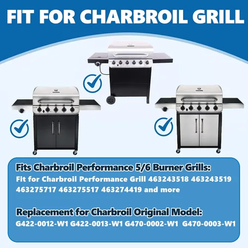 Vista 5 de SafBbcue Rejillas de cocción de 18 3/16 pulgadas para Charbroil Performance G422-0012-W1 G422-0013-W1 463243518 463243519 463275717 4632755177