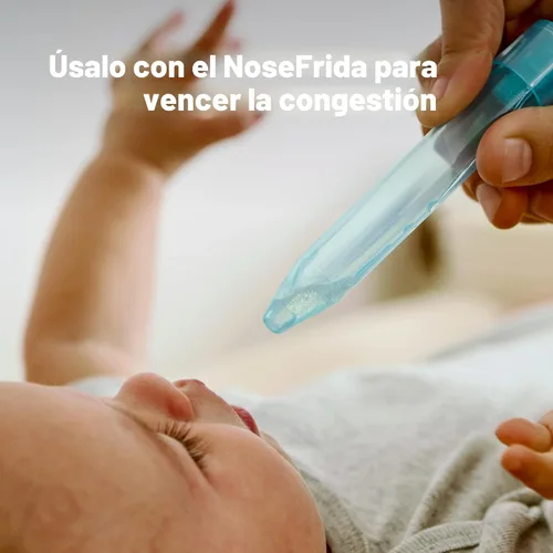Vista 3 de Frida Baby NoseFrida - Spray de niebla salina para bebé, descongestionante nasal para alivio de alergias y alivio de la congestión para suavizar