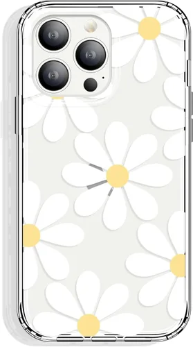 Vista 40 de GYZYA Funda transparente para iPhone 14 y iPhone 13 de 6.1 pulgadas con diseño de patrón, funda protectora delgada de TPU + parachoques a prueba