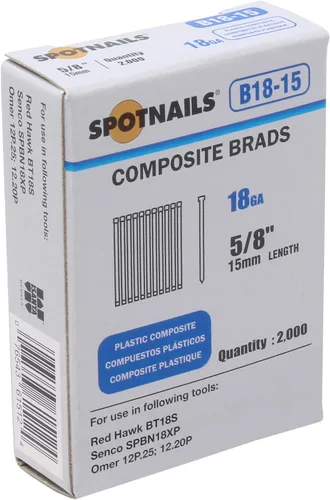 Vista 2 de Spotnails B18-15 18GA 5/8" Patas compuestas Brads 2000