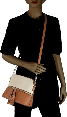 Vista 6 de MKF Crossbody Bag for Women PU Leather Pocketbook Handbag Multi Pocket Messenger Purse, Shoulder Crossover
