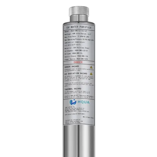 Vista 9 de OWS-12 Filtro esterilizador de purificador de agua ultravioleta para toda la casa 12GPM 110V 40W Modelo HQUA-UV-12GPM + 1 tubo UV adicional