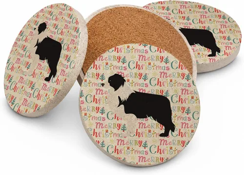 Vista 49 de Affenpinscher - Posavasos grandes de piedra arenisca (4 unidades)