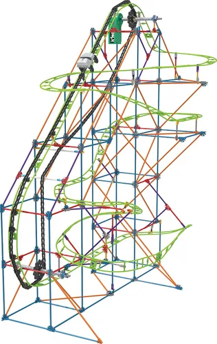 Vista 4 de K'NEX 51438 Typhoon Frenzy - Juego de construcción de montaña rusa, gris, mediano