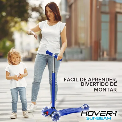 Vista 4 de Hover-1 Sunbeam Kick Scooter with Multicolor Wheel Lights, 4.5” Front Wheels, Rear Foot Brake, and 110 Pound Weight Capacity