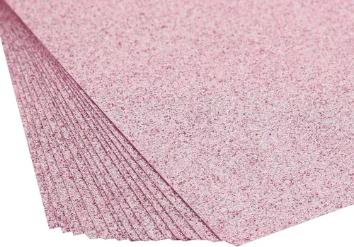 Vista 2 de CraftyBook Juego de cartulina con purpurina, 15 hojas de papel rosa rosa con purpurina de 12 x 12 pulgadas para álbumes de recortes, manualidades
