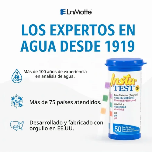 Vista 7 de Lamotte Insta Test 3 Tiras de prueba para piscina, 50 tiras