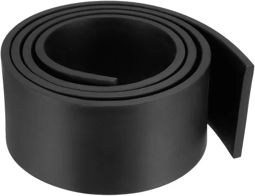 Vista 40 de uxcell Tira de sello de goma rectangular maciza, 0.197 in de ancho, 0.118 in de grosor, 3.3 ft de largo, color negro
