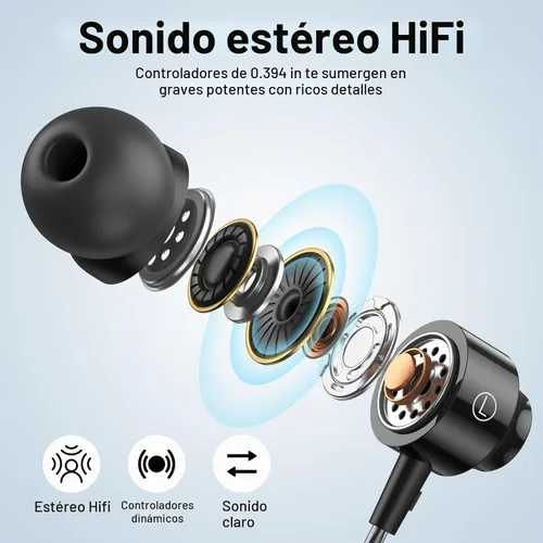 Vista 2 de Auriculares USB C para Samsung Galaxy S24 S23Ultra FE S22, auriculares USB C con cable con micrófono estéreo tipo C auriculares magnéticos tipo C