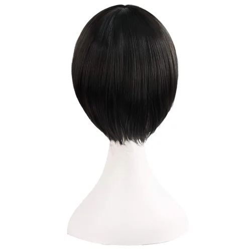 Vista 4 de Pelucas MapofBeauty, se pueden equipar con pelucas y adornos para el cabello para cosplay, Negro