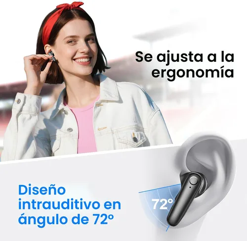 Vista 2 de kurdene Auriculares Inalámbricos Bluetooth 5.4 Auriculares 60H Tiempo de Reproducción Graves Profundos Estéreo Auriculares con Micrófono Cómodos