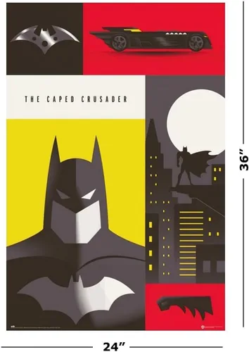Vista 2 de Batman - Póster de DC Comics (The Caped Crusader) (Tamaño: 24 x 36 pulgadas) (juego de póster y tira de pósteres)