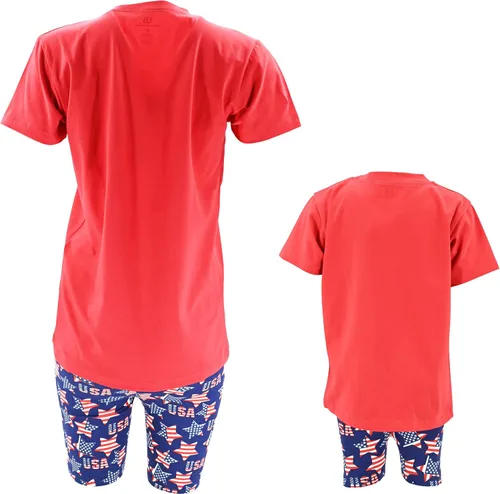 Vista 3 de Unique Baby Mini camiseta del 4 de julio Mommy and Me Mama, gris