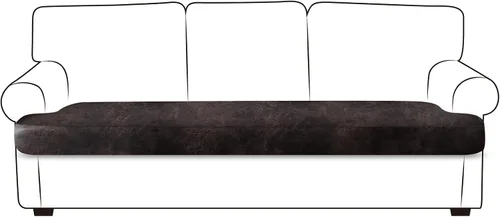 Vista 25 de ANARACHON Fundas de cojín de sofá con aspecto de cuero, juego de fundas de asiento de sofá, protector de muebles para sillón seccional, sofá biplaza