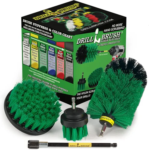 Vista 9 de Useful Products - Juego de cepillos de limpieza de baño - Cepillo para taladro - Herramientas de limpieza para taladro - Depurador de ducha